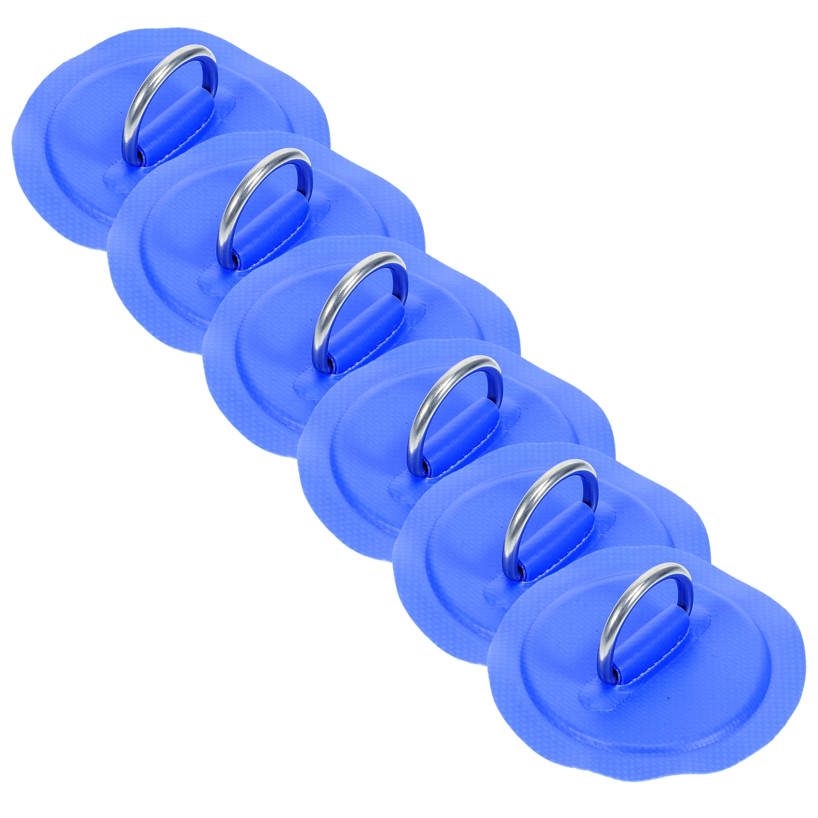 

6pcs Stainless Steel D shaped Buckle PVC Coated Kayak Cords Fixing Rings Portable Canoe Patch Boat Rope Buckle Surfboard Supply
