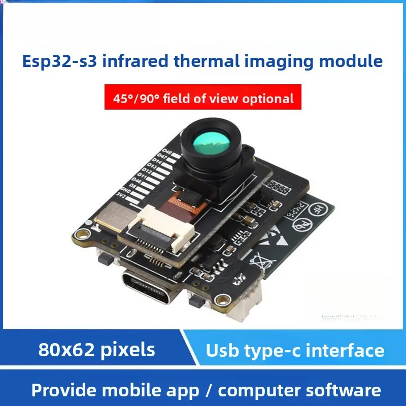 ESP32-S3 WiFi Infrared Thermal Imaging Development Board - 80X62 Pixel Array, Serial & RGB Support