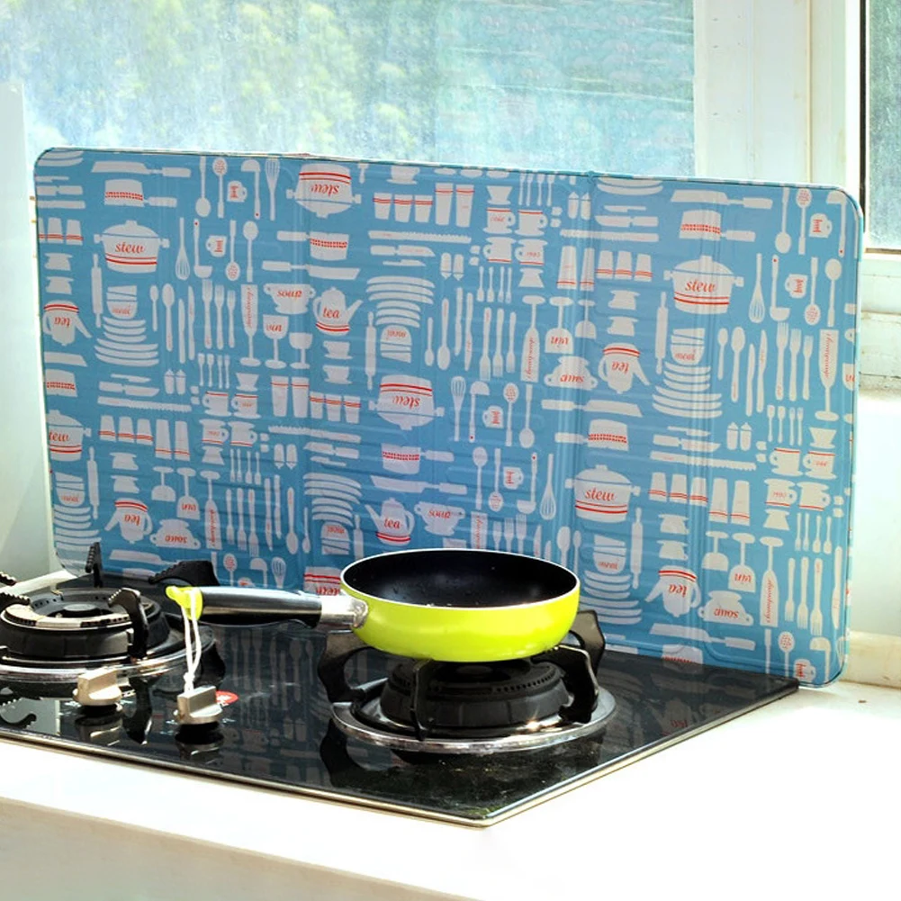 Kitchen Oil Proof Guard Aluminum Foil Heat Insulation Splatter Screen Gas Stove Oil Splash Guard Kitchen Supplies