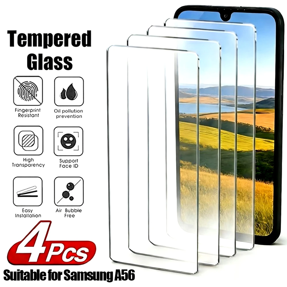

4 шт. ультрапрозрачные защитные пленки для экрана Samsung Galaxy A57 A56 A55 A37 A36 A35, защитная пленка для Samsung A26 A25 A17 A16 A15
