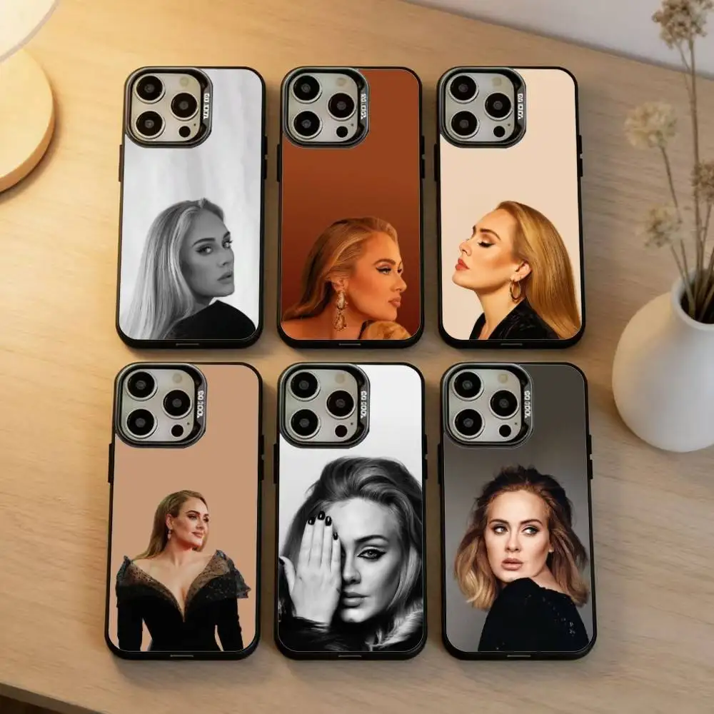 

Super Singer A-AdelePhone Case For iPhone17, 16,15,14,13,12 Pro Max Black Candy Matte Shockproof Cover