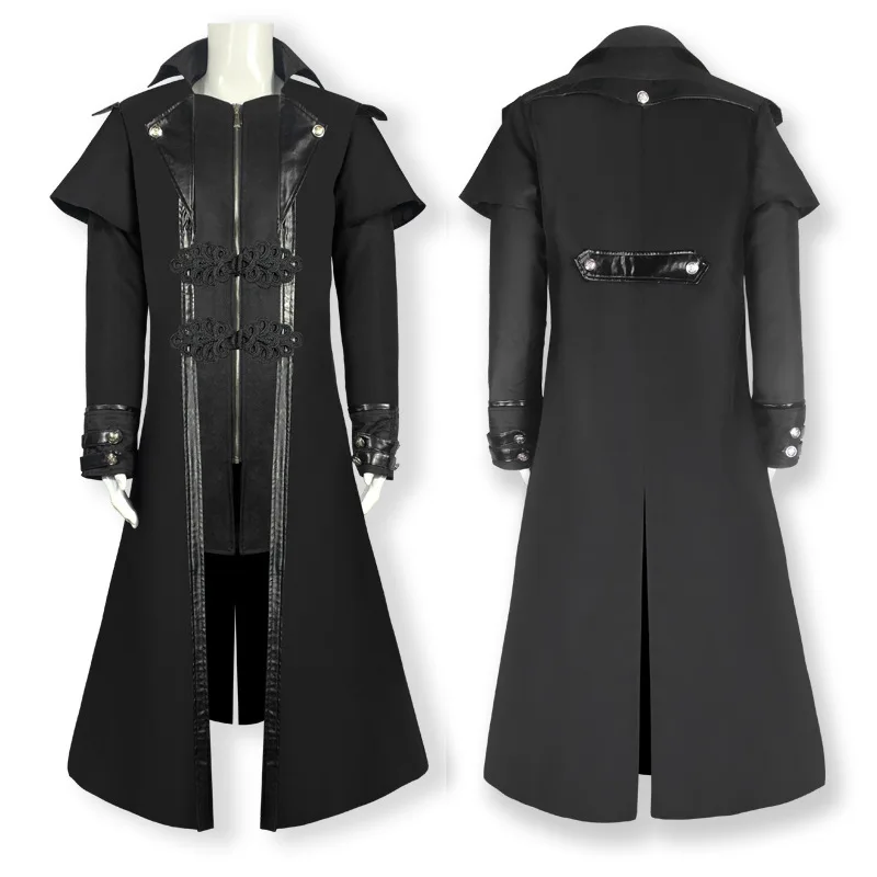 Mens Medieval Steampunk Tuxedo Gothic Vintage Renaissance Jackets Victorian Halloween Cosplay Costume Carnival Party Gown Coats