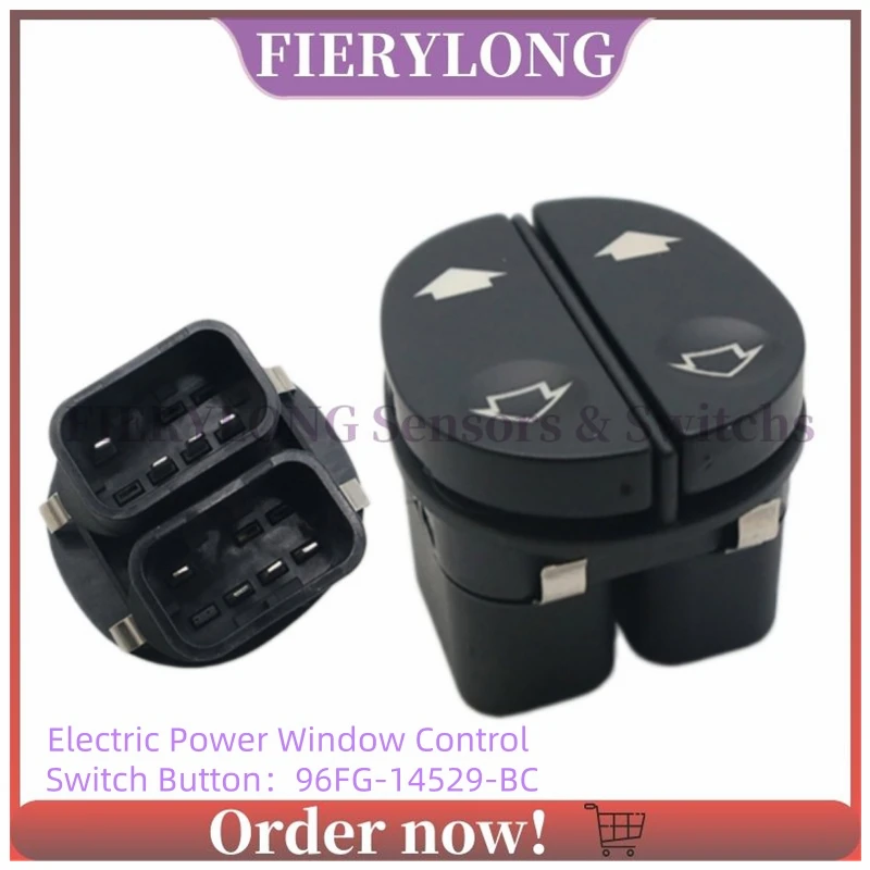 96FG-14529-BC Interruptor de Control de Elevalunas Eléctrico para Ford Fiesta, Fusion, Ka, Puma, Tourneo Connect, Transit Connect
