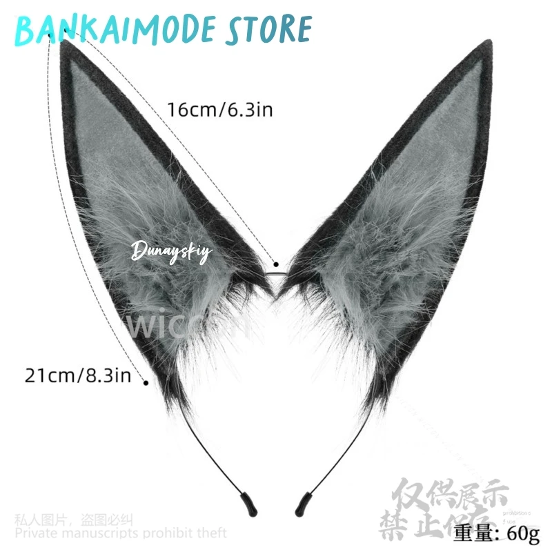 Hoshimi Miyabi تأثيري لعبة Zenless منطقة صفر أنيمي فروي القط الذئب الثعلب الأذن غطاء الرأس آذان أفخم عقال لوليتا إكسسوارات الشعر