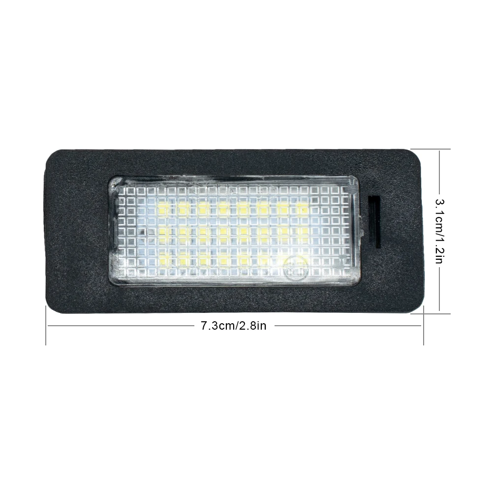 2X 아우디 A1 A4 A5 S5 A6 A7 Q5 TT VW Led 후면 라이센스 번호 플레이트 라이트 램프 전구 크세논 슈퍼 밝은 조명 업그레이드