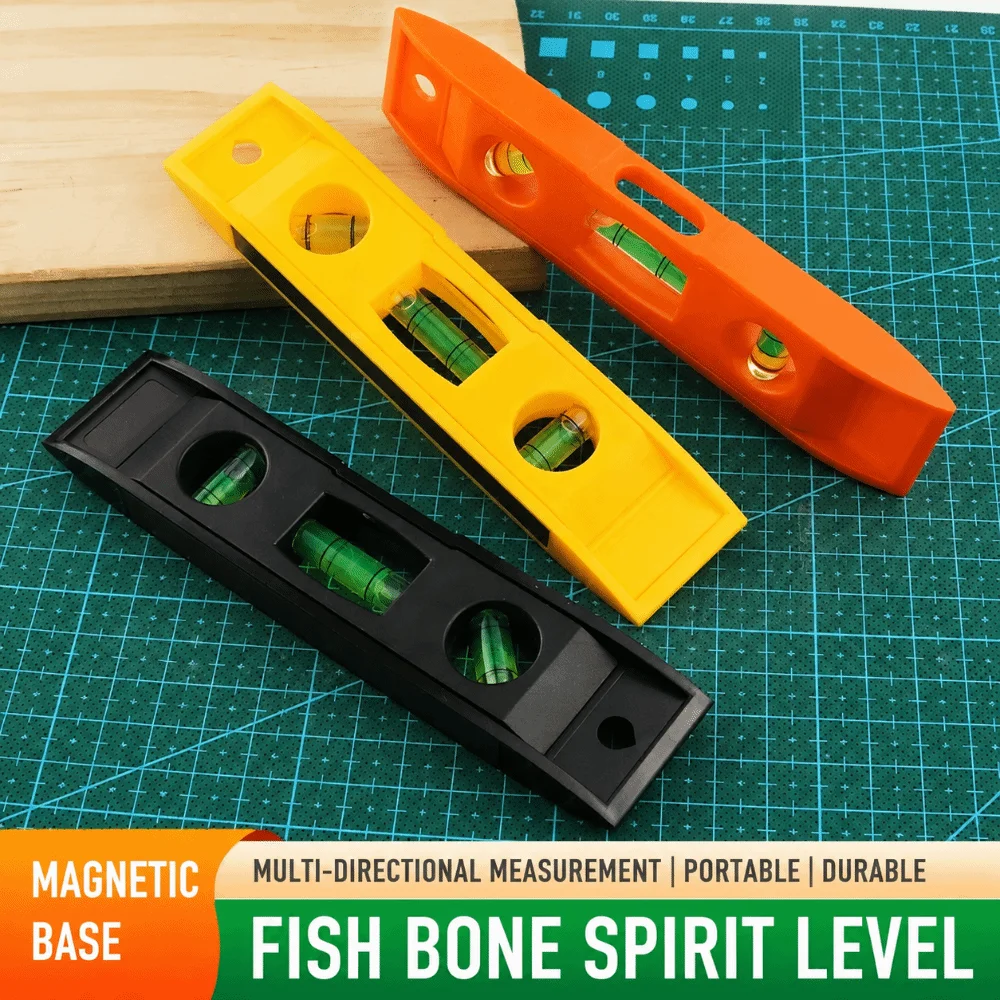6 Inch Magnetic Level Built In Magnet Clear Bubble Vial Measuring Level Accurate Readout Light Compact Body Mini Spirit Level