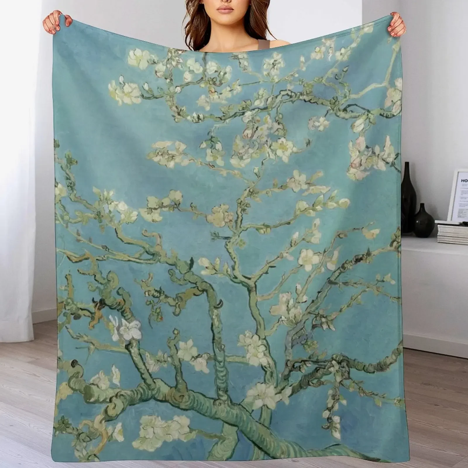 

Almond Blossom Throw Blanket blankets and throws Large Single Blankets