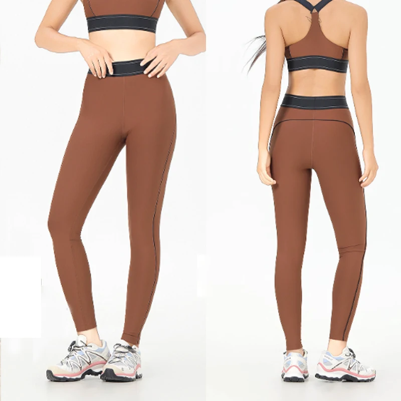 

Pantalones de Yoga Fitness Nude Pantalones de Yoga Deportivos Transpirables de Alta Elasticidad