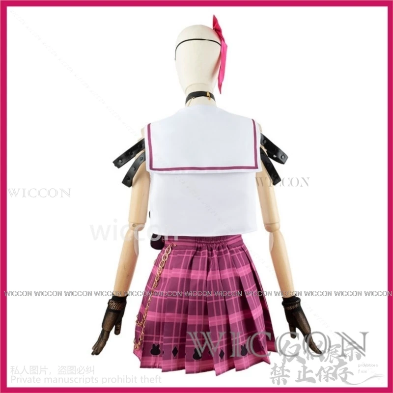 Anime Virtual YouTuber Maria Marionette Cosplay Costume NIJISANJI EN Marimari Wig JK Uniform Skirt Woman Sexy Party Lolita Suit