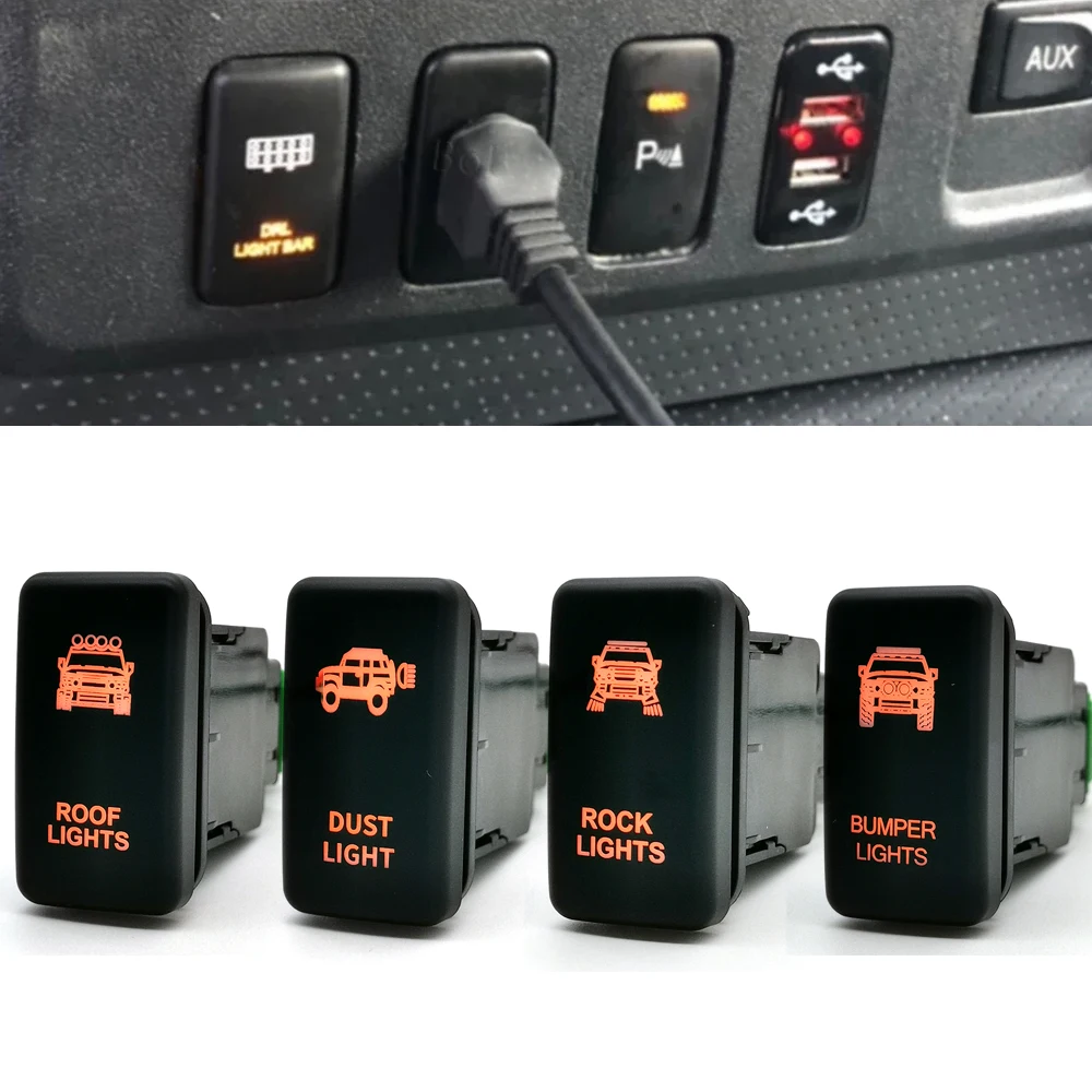 Car Bumper Lights Roof Lights Switch Button with Wire for Land Cruiser Hilux Prado 120 FJ CRUISE LC76 REIZ 2006-2009
