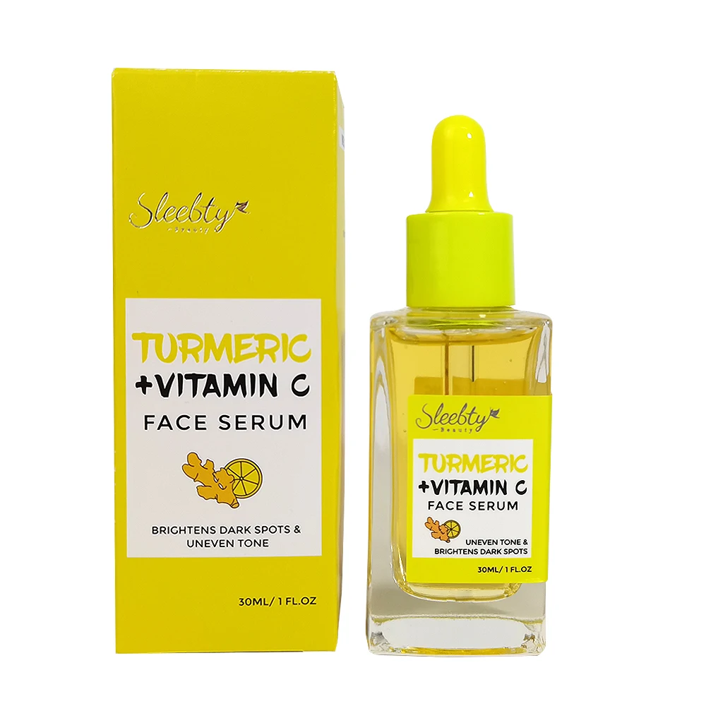 Sleebty Turmeric Vitamin C Serum Brightening Essence Lightening Facial Serum Organic Whitening Spot Purify Dark Spot Remove