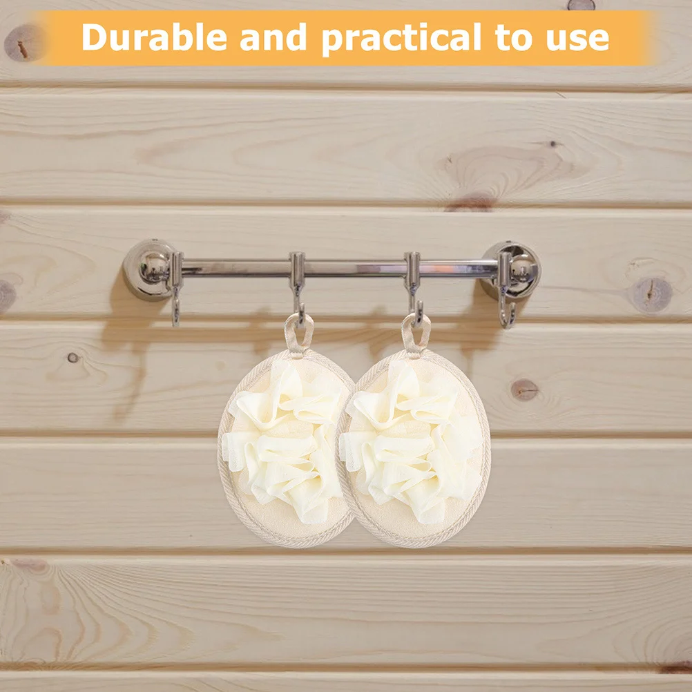 

4pcs Bath Loofahs Mesh Body Scrubber Exfoliating Shower Ball Deep Cleansing Skin Back Washer Reusable Bathing Sponge For Women