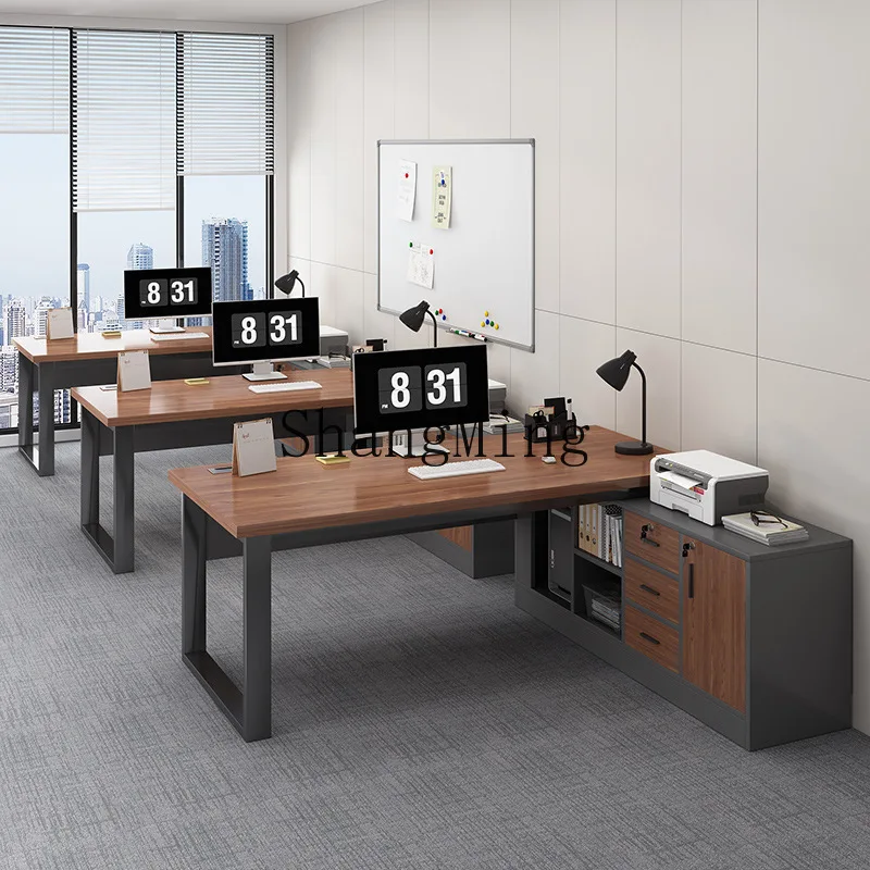 

FG simple modern office simple staff table and chair combination home computer desk