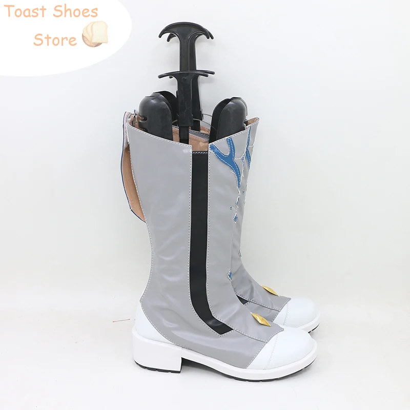 GenshinImpact Tartaglia Cosplay Shoes Game PU Leather Shoes Halloween Carnival Boots Cosplay Props Costume Prop