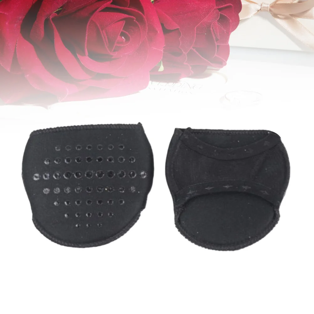 1 Paar Voorvoet Pad Hoge Hak Schoen Pad Zwart Peep-Toe Ultra Zachte Kussen Inlegzolen voor Bal van Voet pijnbestrijding Anti-Slip Druk