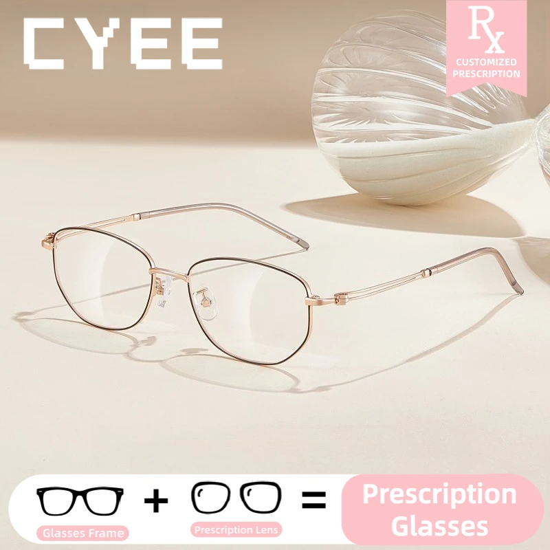 

CYEE High-Quality Lenses Photochromic Myopia Eyeglasses Anti Blue Ray Clear Vision Glasses Custom Prescription Optical Eyewear