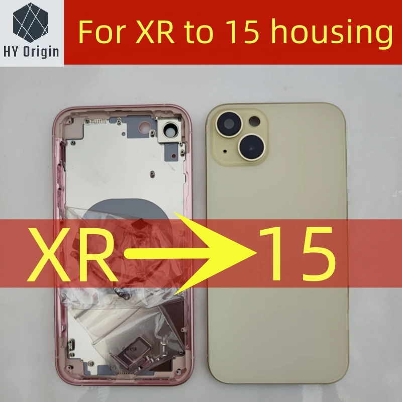 DIY housing For XR Like 15  Housing XR Up To 15 Housing Back DIY Back Cover Housing Battery Middle Frame Replacement