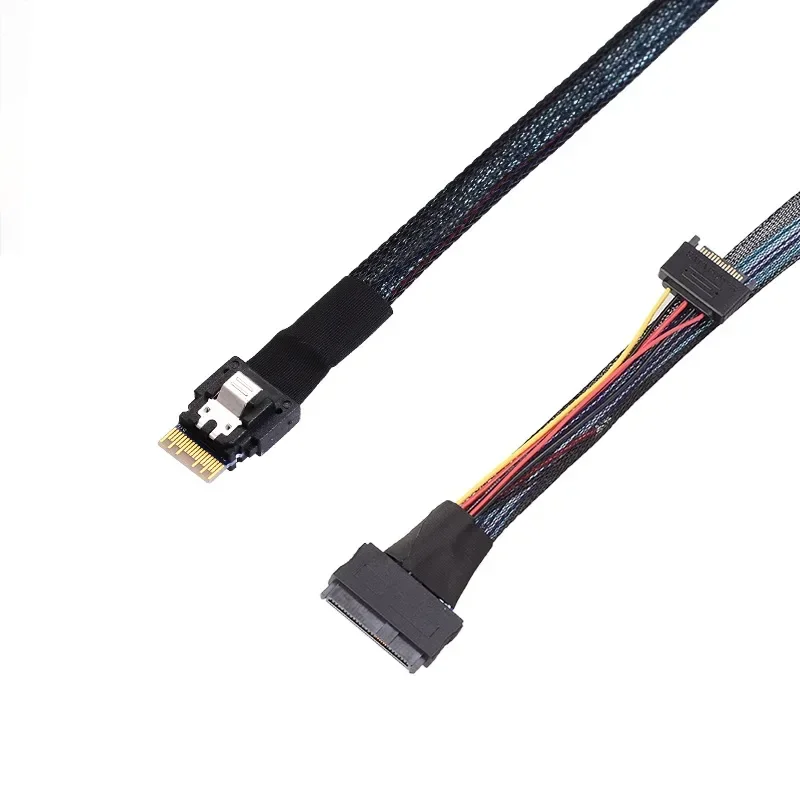 

Новый тонкий SAS SFF8654 4i-SFF8639 Интерфейс Nvme U2 Жесткий диск Высокоскоростной кабель Компьютер