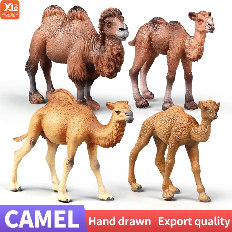 새로운 야생동물 세계 고체 시뮬레이션 낙타 동물 모델 세트 교육용 액션 피규어 장난감 어린이용