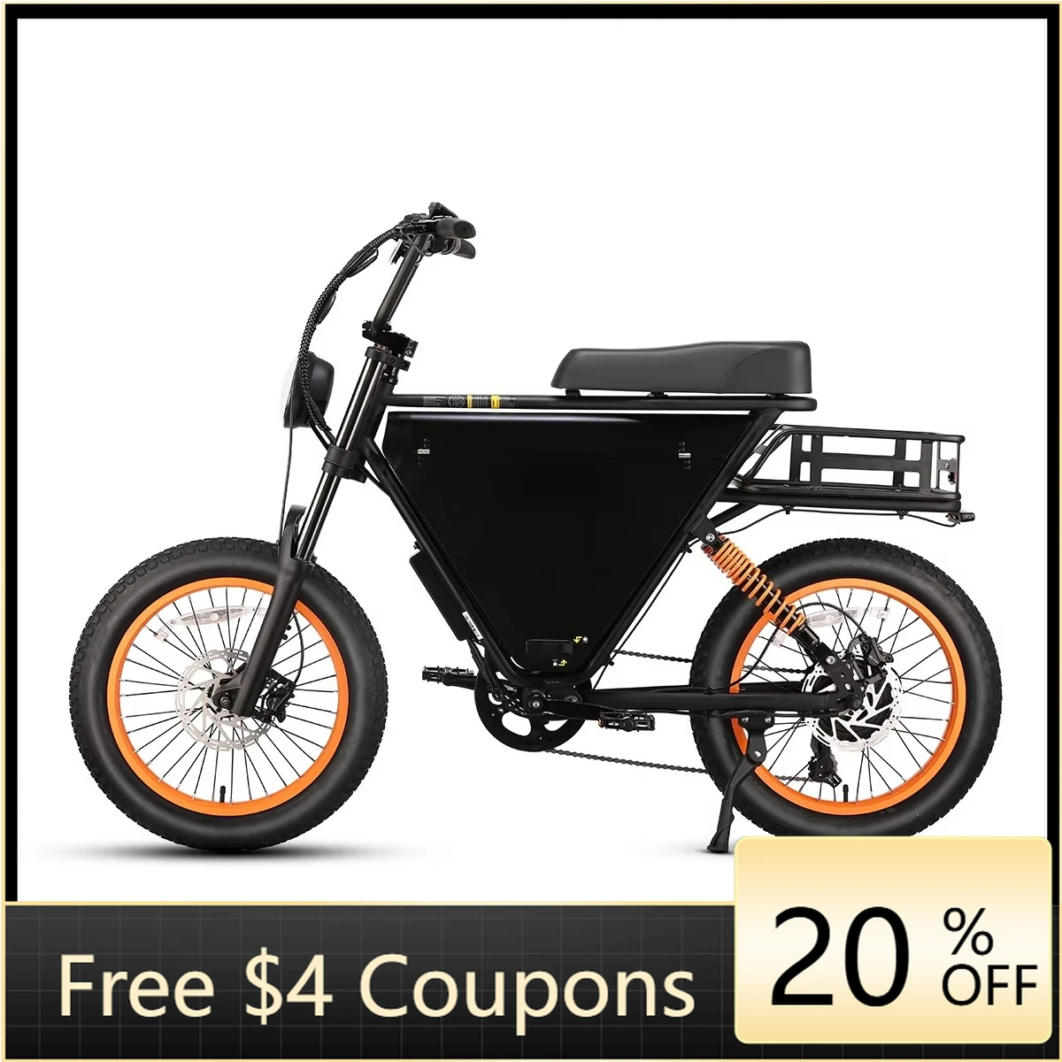 

yzhgbElectric off-road vehicle 45 km/h 20-inch wide tire bicycle, large battery 1500 watts electric bicycle, electric motorcycle