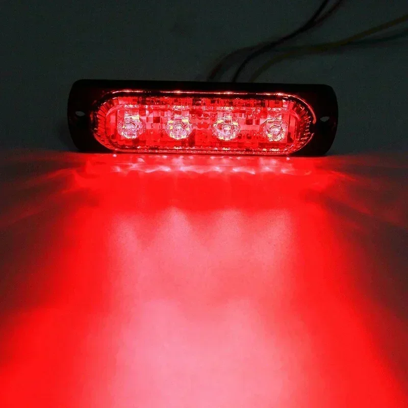 4LED Off-road Car Trailer Trucks Safety Urgent Working Fog Red Light Lamp DC 12V 12W LED Urgent Light Fast Heat Dissipation