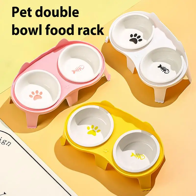 Elevated Cat Bowl Dog Bowl With Stand Pet Feeding Cat Water Bowl Indoor Cat Dishes Bowl With Hook Design Water Dispenser For Pet