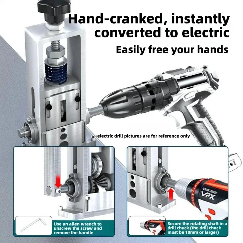 Handheld Drill Powered Wire Stripping Machine Manual Crank Cable Peeler for 1 25mm Copper Aluminum Recycling