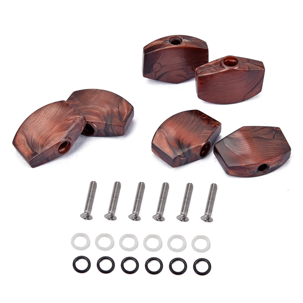 6 unids/set de botones de clavija de afinación de guitarra, perillas de clavijas de afinación, botones de cabezales de máquina para guitarra