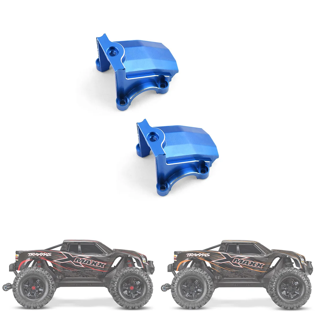 2 Stuks Metalen Voor En Achter Differentieel Deksel Versnellingsbak Deksel Voor 1/5 Traxxas X-Maxx Xmaxx 6S 8S Rc Auto Upgrade Onderdelen, 3