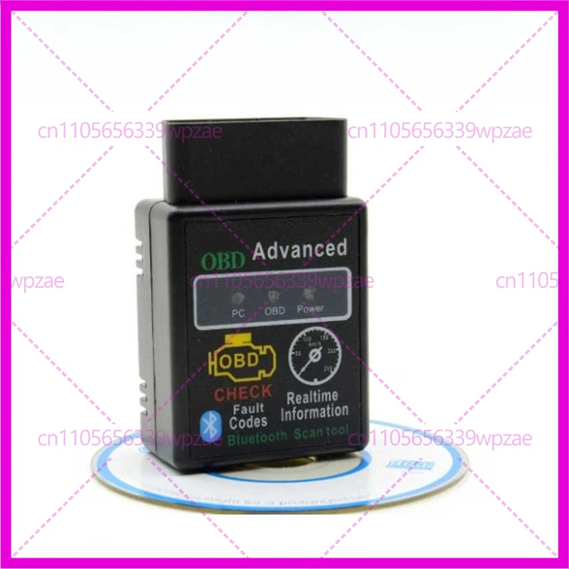 3 uds para HH OBD Advanced MINI ELM327 v2.1 negro Bluetooth OBD2 coche puede adaptador inalámbrico herramienta de escáner