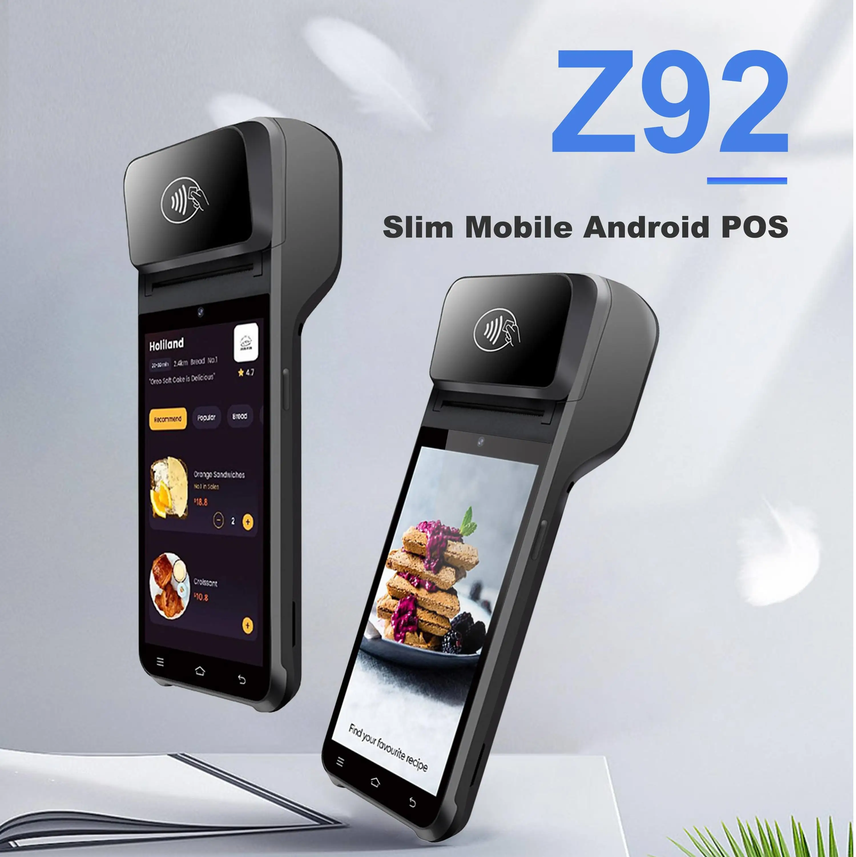 5.5-inch Touch Screen Android 13/14 POS Terminal Sales Point Mobile Cash Register with NFC Camera Scanner 58mm Thermal Printer