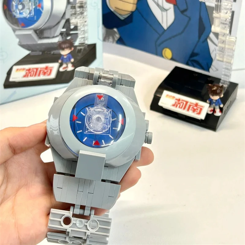 keeppley Detective Conan Watch Building Blocks Japanese Animation Peripheral Toys Cool Model Ornaments Kawaii Birthday Gifts