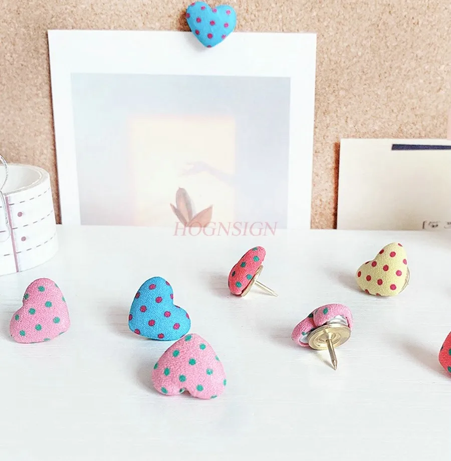 20pcs heart shape Push Pin Cute Decorative Thumbtacks Photo Memo Note Drawing Pins Multi-Functional Pushpin Tool Cork Board