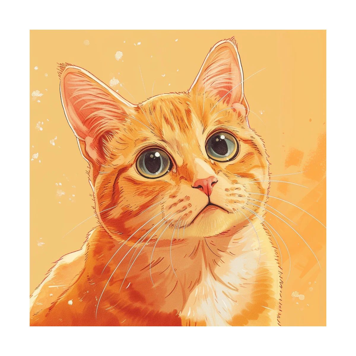 1PC 40X40CM/15.74in ,11CT/14CT print cross stitch DIY kit New Year gift beginner's relaxed embroidery set ,Cute Orange Cat