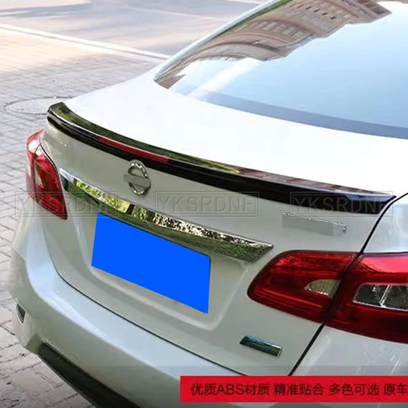 Suitable For 2012 2013 2014 2015 2016 Nissan Sentra SYLPHY ABS Material Car Rear Wing Trim Primer Color Rear Trunk Lip Spoiler