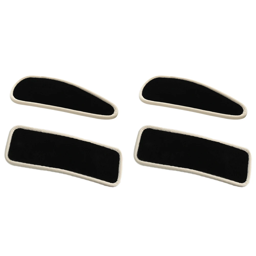 

4pcs PU Hair Clips Iron Retro Large Face Decorative Fashionable Home Use Stylish Facial Washing Supply For Women