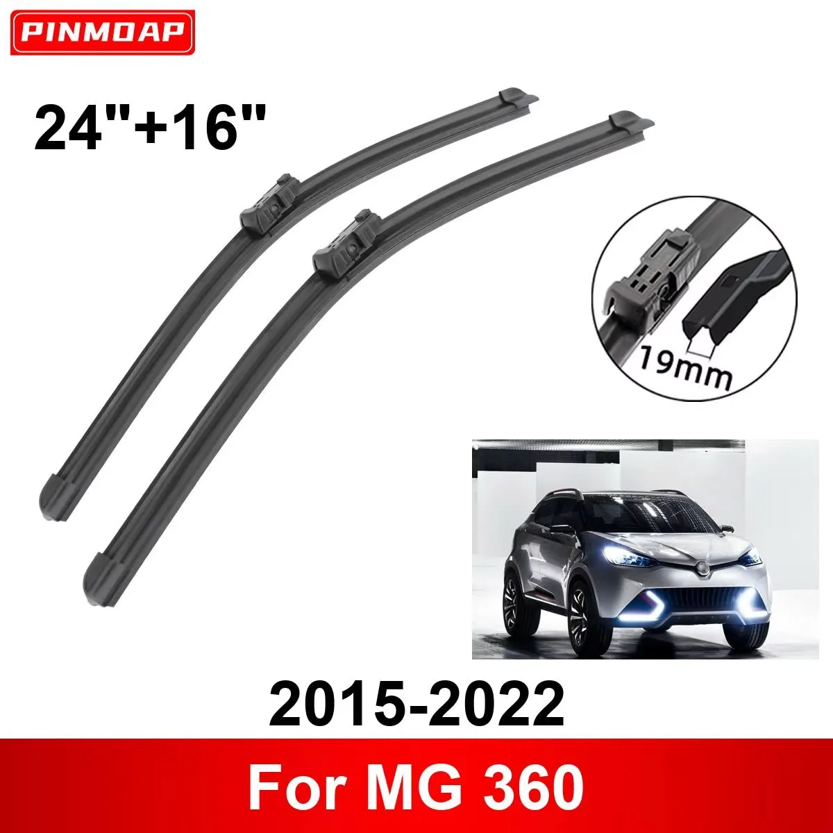 

Передняя щетка стеклоочистителя автомобиля подходит для MG 360 2015-2022, стеклоочиститель 24 "+ 16" автомобильный дворник 2015 2016 2017 2018 2019 2020 2021 2022