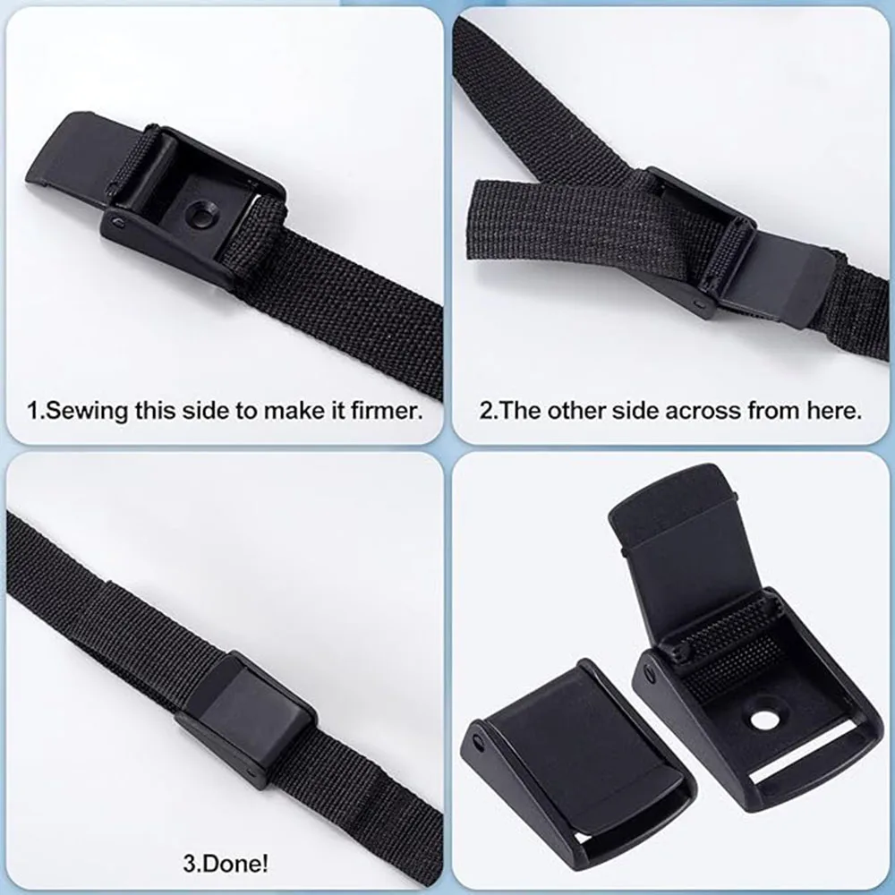 1pcs 15mm 20mm 25mm 32mm 38mm 50mm Cam Buckles Belt clip Plastic Black Toggle Clip Molle Tactical Backpack Straps