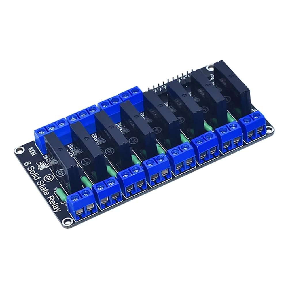 EQV 1 2 4 8 Channel 5V 12V 24V DC Relay Module Solid State High Level SSR AVR DSP G3MB-202P Relay 250V 2 for Arduino