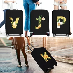 2022 Luggage Cover Elastic Travel Trolley Suitcase Protective Baggage Cover Floral Letter Printed Dust Cover Travel Accessories