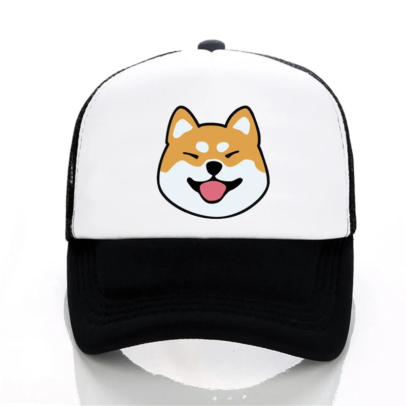 

Cute Dog Shiba Inu Pattern Baseball cap Summer cool mesh breathable hat Men women adjustable Travel Snapback Hats