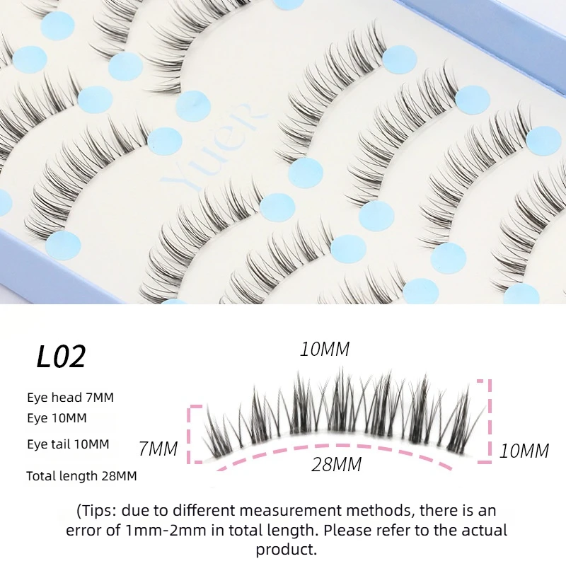 New cluster moon princess fake eyelashes japanese style eyelashes handmade nature sharpened eye tail lengthened l02