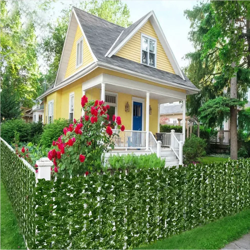 50X300cm Artificial Ivy Hedge Green Leaf Fence Panels Faux Privacy Fence Screen for Home Outdoor Garden Balcony Decoration