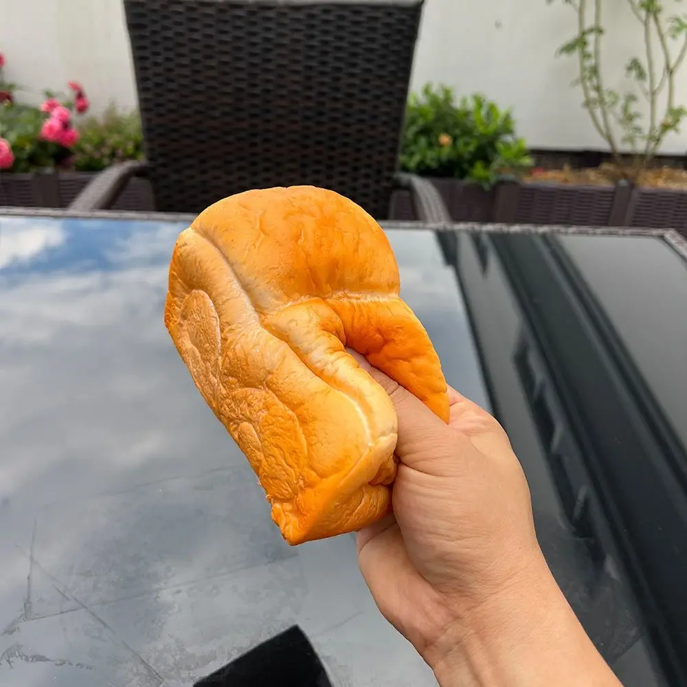 Simulated Rectangle Toast Squeeze Slow Rising Oversized Bread Squishy Prank Decoration Realistic Sensory Fidget Bread Tricky