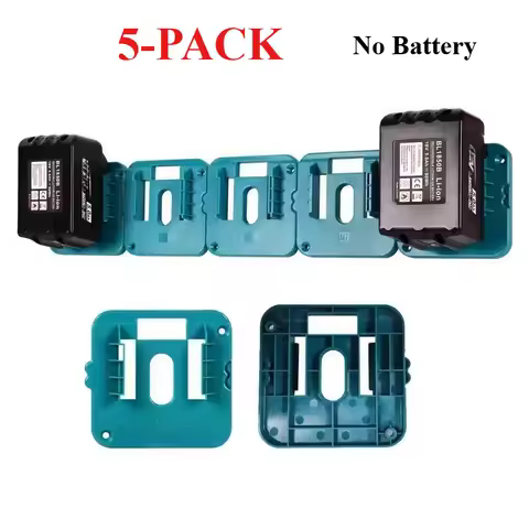 5PCS Battery Holder for Makita 18V Li-ion Battery Tools Machine Holder Storage Rack Wall Mount for BL1860 BL1850(No Battery)