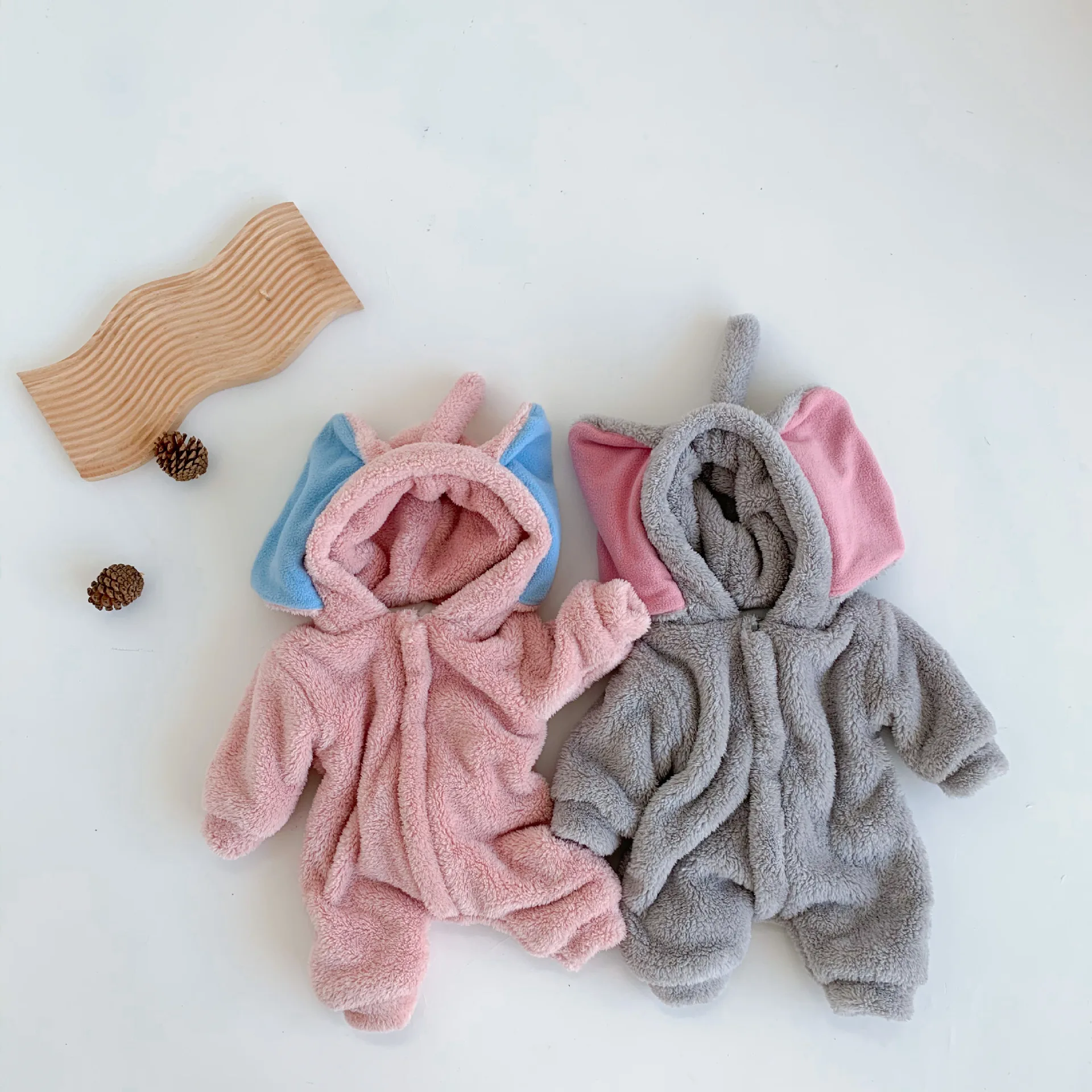 

Baby Winter Clothing Rompers For Newborn Baby Girl Jumpsuit Thickened Warmth Hooded Elephant Modeling Infants Boy One-Piece Suit