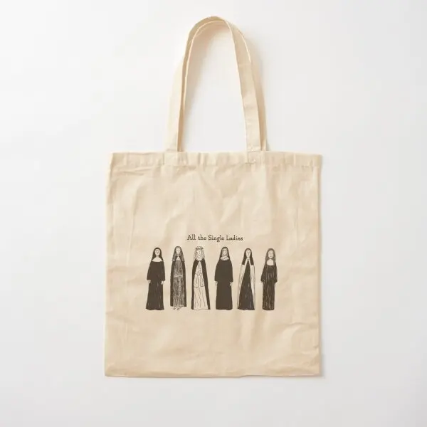 All The Single Ladies Cotton Canvas Bag Printed Shopper Ladies Unisex Shoulder Bag Casual Travel Tote Grocery Designer Reusable