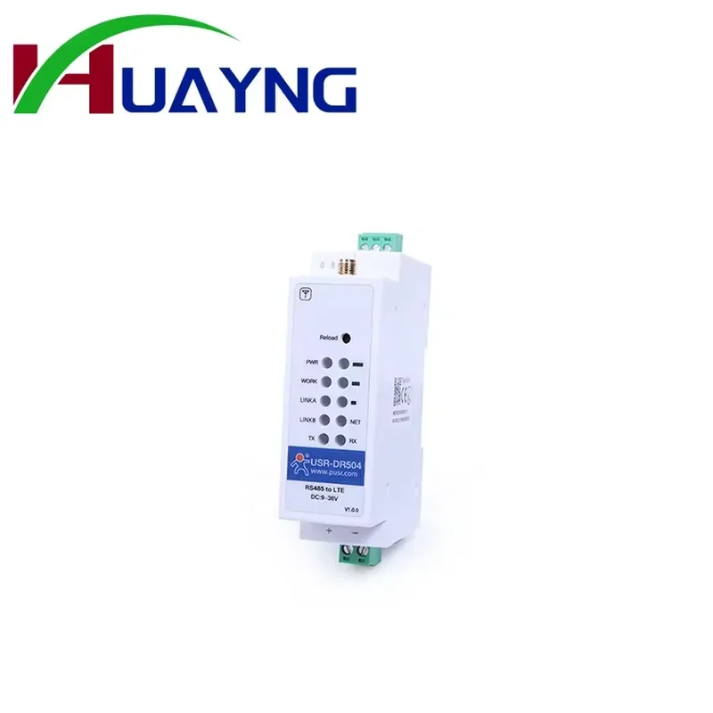 USR-DR504-EUX Din Rail Industrial Wireless Cellular Modem GSM Serial Modem for RS485 4G Network Data Communication Networking