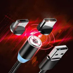 1M 2M 마이크로 USB 마그네틱 케이블 USB 유형 c 케이블 삼성 화웨이 Xiaomi Redmi 안드로이드 USB C 충전기 코드에 대한 빠른 충전 와이어