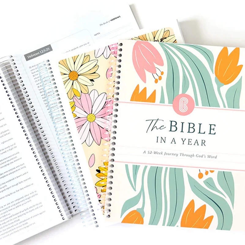 NEW Women's Bible Study Plan The Bible In A Year: A 52-Week Study Through Gods Word - Spiral Bible Study Guide 52-Week